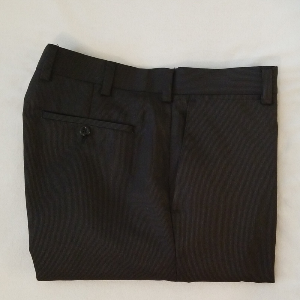 Men's Louis Raphael Trousers Plain Front Charcoal